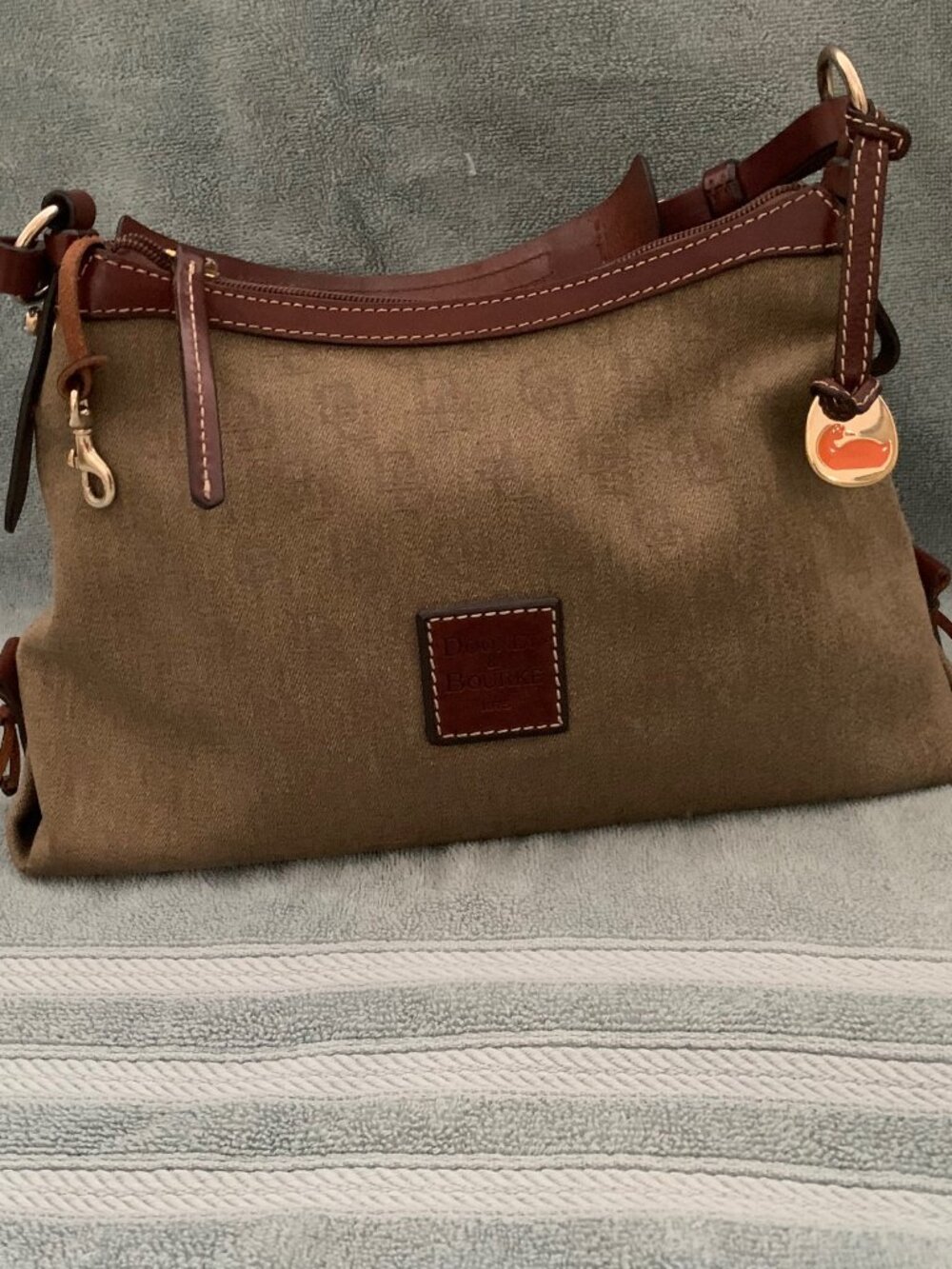 Dooney and Burke Signature Monogram Hobo Handbag